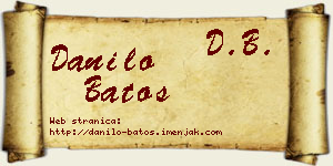 Danilo Batos vizit kartica